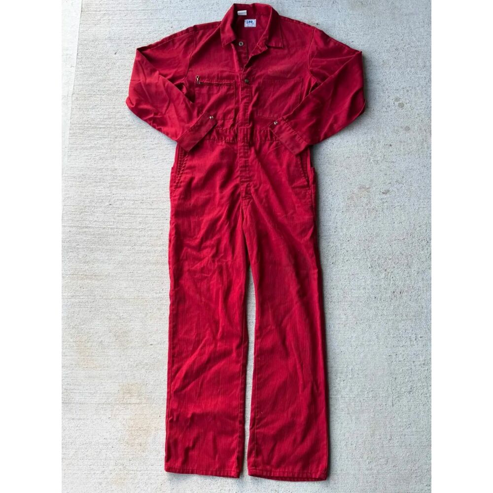 Vtg 70s Lee Union-Alls Halliburton Workwear Coveralls Jumpsuit USA Made Talon